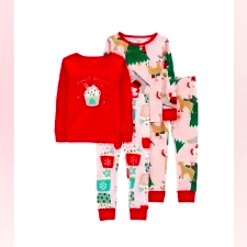 Carter's 4 pc Pajamas set girls - Picture 1 of 1